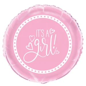Unique 18 inch IT'S A Girl Pink Foil Balloon