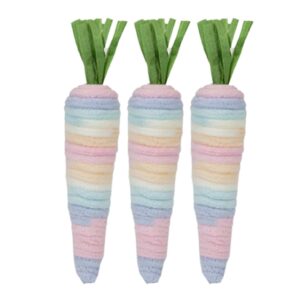 20cm Pastel Rainbow Carrot Decoration (3pk)