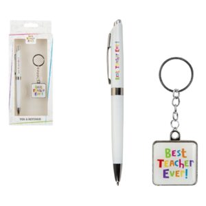Best Teacher Ever Pen & Keychain Set
