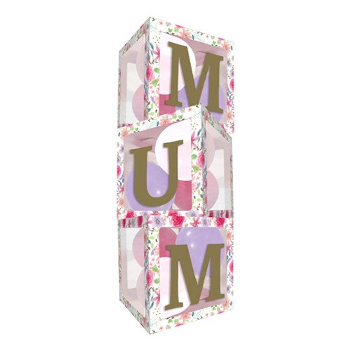 Eurowrap Mum Floral Balloon Boxes & Letters 3PK