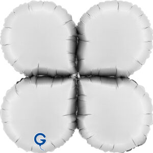 Grabo 19 inch Satin White Base Drops Foil Balloon