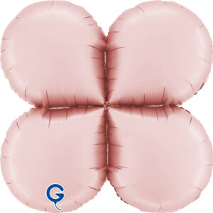 Grabo 26 inch Satin Pastel Pink Base Drops Mini Foil Balloon