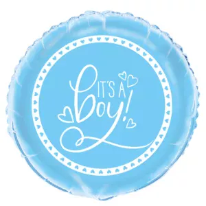 Unique 18 inch IT'S A Boy Blue Foil Balloon