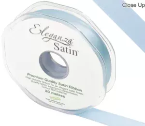 Eleganza Light Blue 15mm x 20m Satin Ribbon