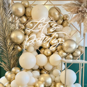 Let's Party Neon Sign 76x58cm - Cool White
