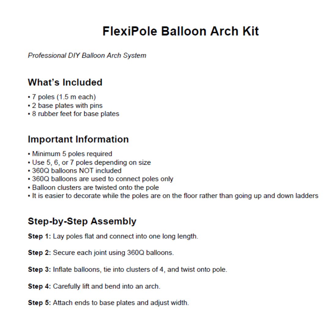 Flexipole Professional Balloon Arch System- Heavy Duty Modular Kit - Image 8