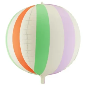 Party Deco 30 inch Matte Pastel Stripe Ball Foil Balloon