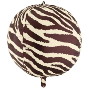 30 inch Matte Zebra Stripe Ball Foil Balloon