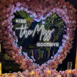 Kiss The Miss GOODBYE Neon Sign 85x54cm - Cool White