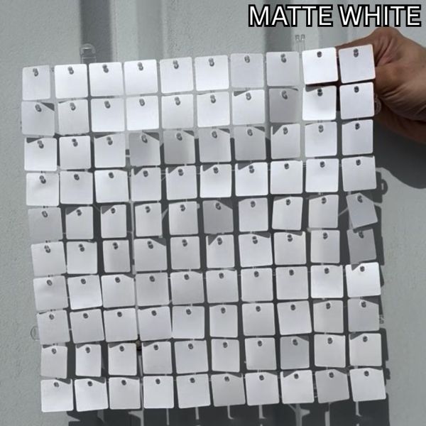 MATTE WHITE SHIMMER WALL PANEL