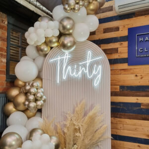Thirty Neon Sign - Cool White 76x59cm