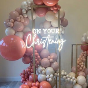 On Your Christening Neon Sign 76x43cm - Cool White
