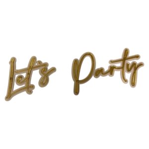 Let's Party Gold Mini Acrylic Sign