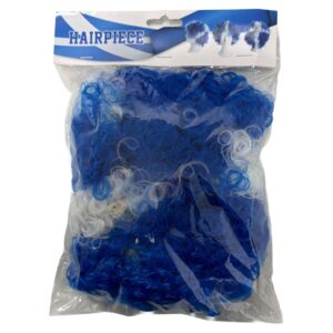 Scotland Blue & White Afro Wig
