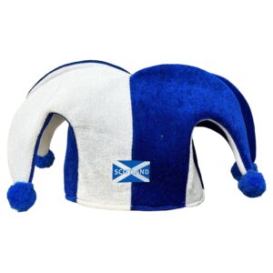 Scotland Blue & White Saltire Jester Hat