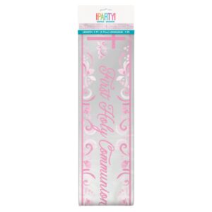 Unique 2.74m Pink Holy Cross First Holy Communion Foil Banner