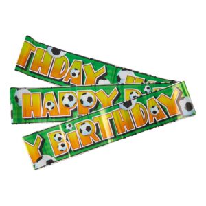 Unique 3.65m Happy Birthday Soccer Banner