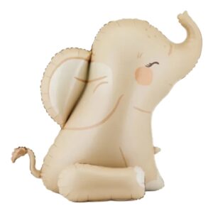Party Deco 36 inch Beige Sitting Elephant Foil Balloon