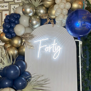 Forty Neon Sign - Cool White 75x60cm