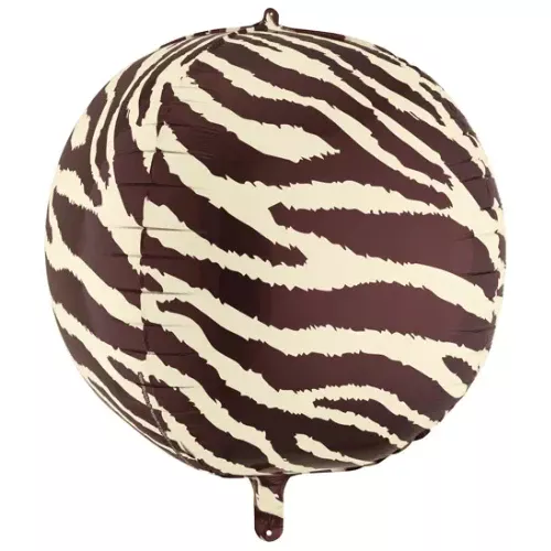 30 inch Matte Zebra Stripe Ball Foil Balloon