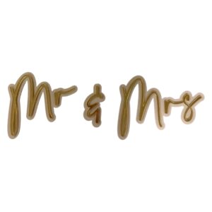 Gold Mr & Mrs Mini Acrylic Sign