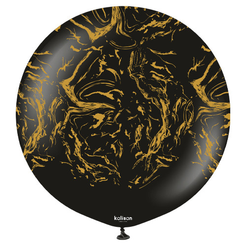 Kalisan 24 inch Nebula Print Black Latex Balloon