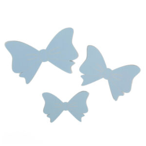 Oaktree Light Blue 3D Bow Adhesive Decorations (12)