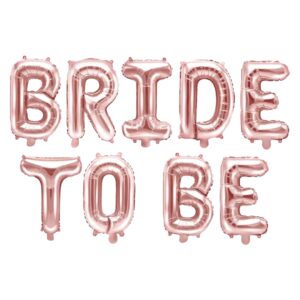 Party Deco 14 inch Bride To Be Rose Gold Letter Foil Balloon