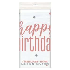 Unique 1.37M x 2.13M Rose Gold Birthday Tablecover