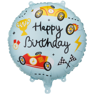 Party Deco 18 inch Happy Birthday Racing Cars Foil Balloon