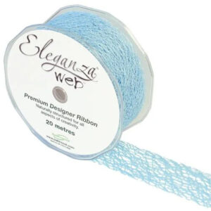 Eleganza Light Blue 38mm x 20m Web Ribbon