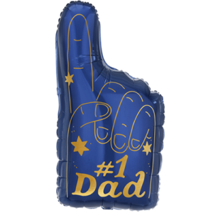 Party Deco 32 inch No.1 Dad Finger Foil Balloon