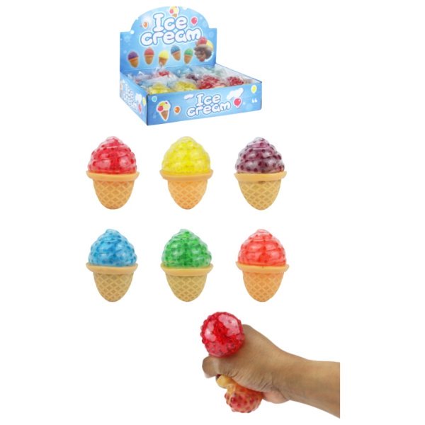 7.5cm Squeeze Ice Creams with Beads 6 Assorted (12pk)