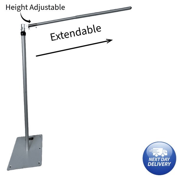 3-5ft Adjustable Telescopic Crossbar & Cantilever Bracket (Single) Pipe and Drape