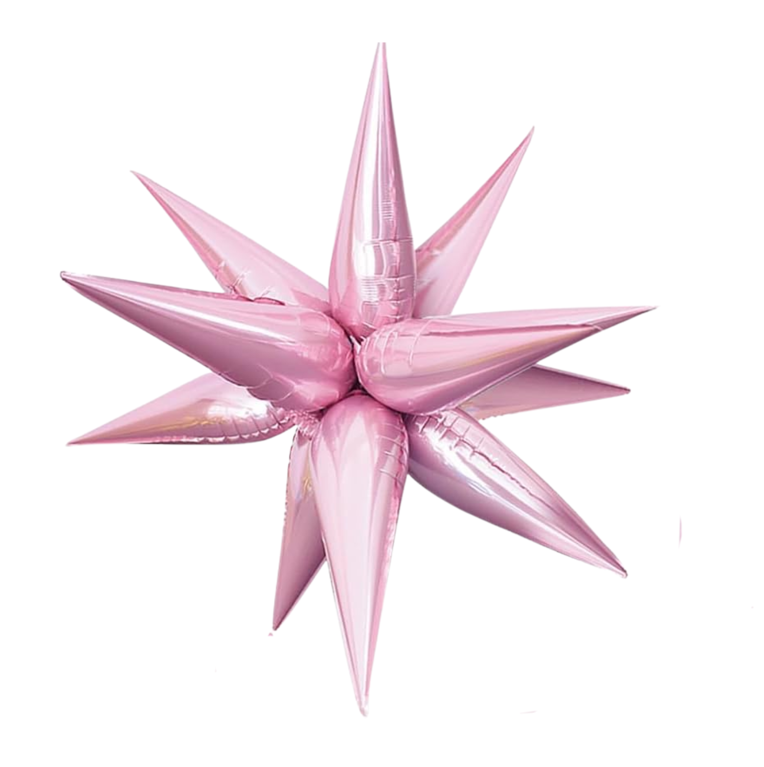 B4U 26 inch 12 point Pink Spikey Starburst Foil Balloon