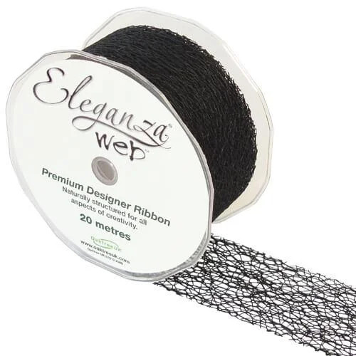 Eleganza Black 50mm x 20m Web Ribbon