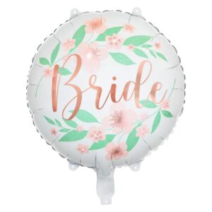 Party Deco 18 inch Bride Flowers Foil Balloon