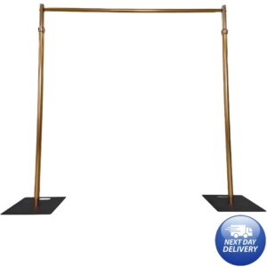 3x3M Gold Telescopic Pipe and Drape Stand Kit