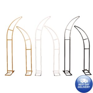 Gold- Black or White Set Of 2 Iron Wedding Arch Horn Stands