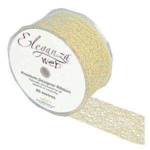 Eleganza Ivory 50mm x 20m Web Ribbon
