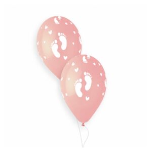 Gemar 13 inch Pink Big Baby Foot Latex Balloons (25)