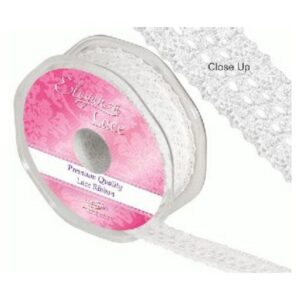 Eleganza White 27mm x 10m Lace Georgian Ribbon