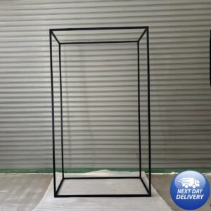 2.1M x 1.2M Black Collapsible Square Arch Box Frame Metal Backdrop Stand