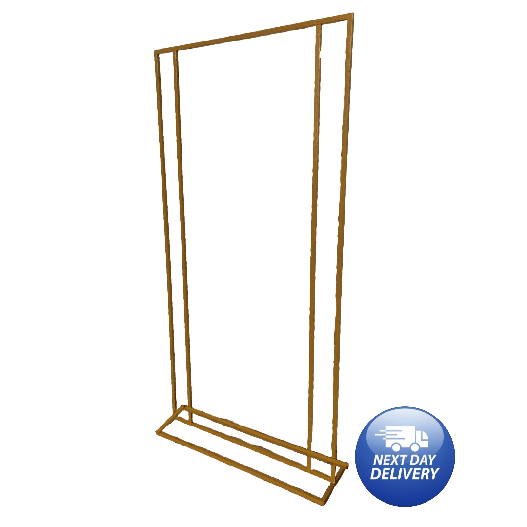 2M x 1M Gold Rectangular Arch Frame Metal Backdrop Stand***Oversized Shipping Rate***