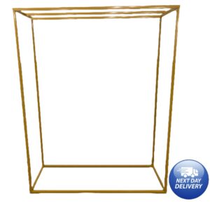 2.8M x 1.6M Gold Adjustable Square Arch Frame Metal Backdrop Stand