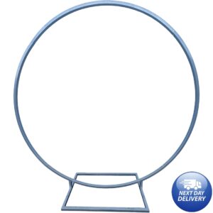 NEW 2nd Gen Silver Bolted Heavy Duty Metal 180cm Balloon Hoop Ring Backdrop Arch
