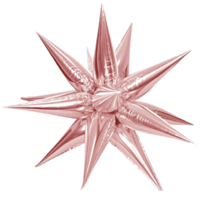 B4U 26 inch 12 point Rose Gold Spikey Starburst Foil Balloon