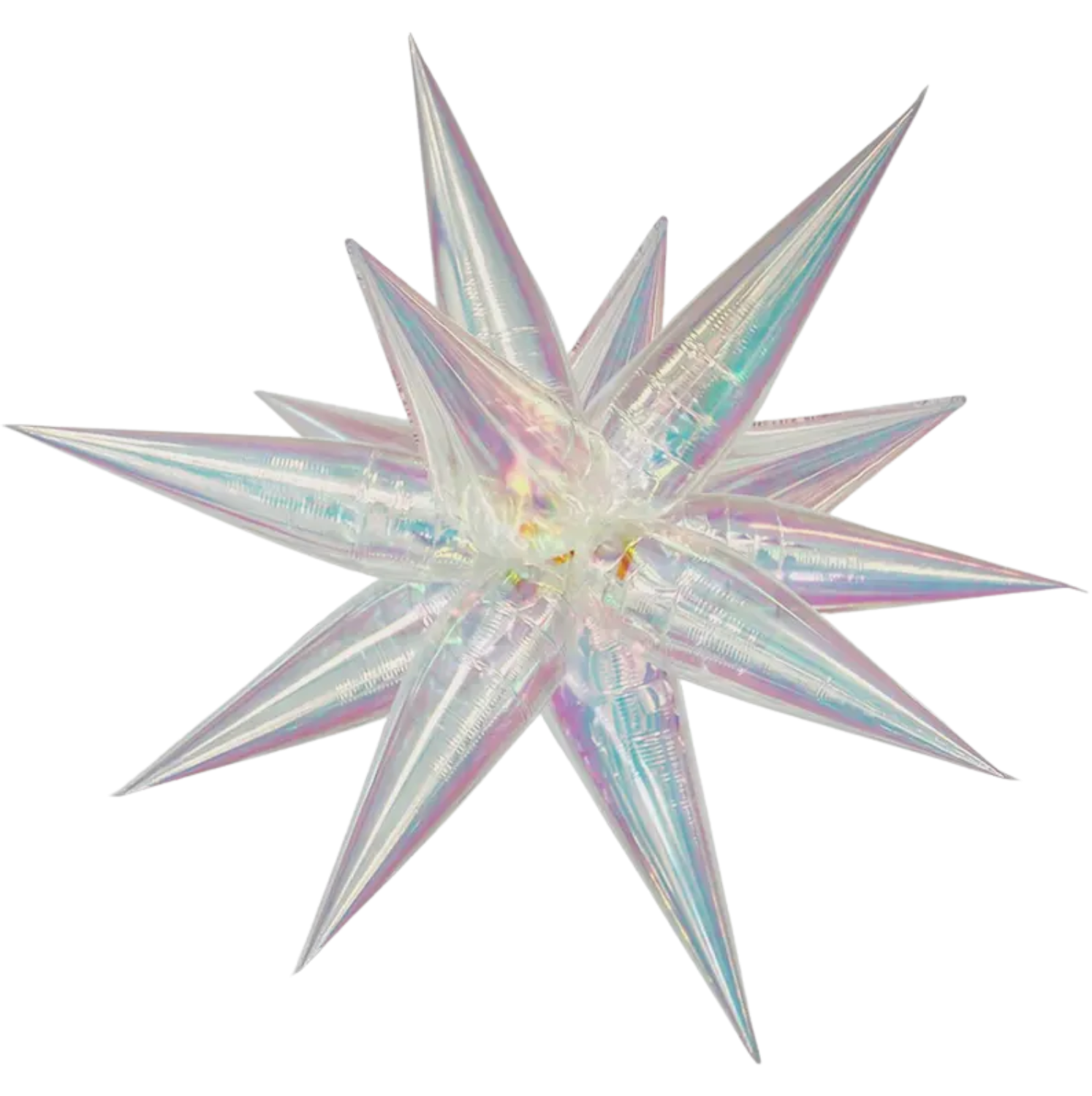 B4U 26 inch 12 point Iridescent Spikey Starburst Foil Balloon