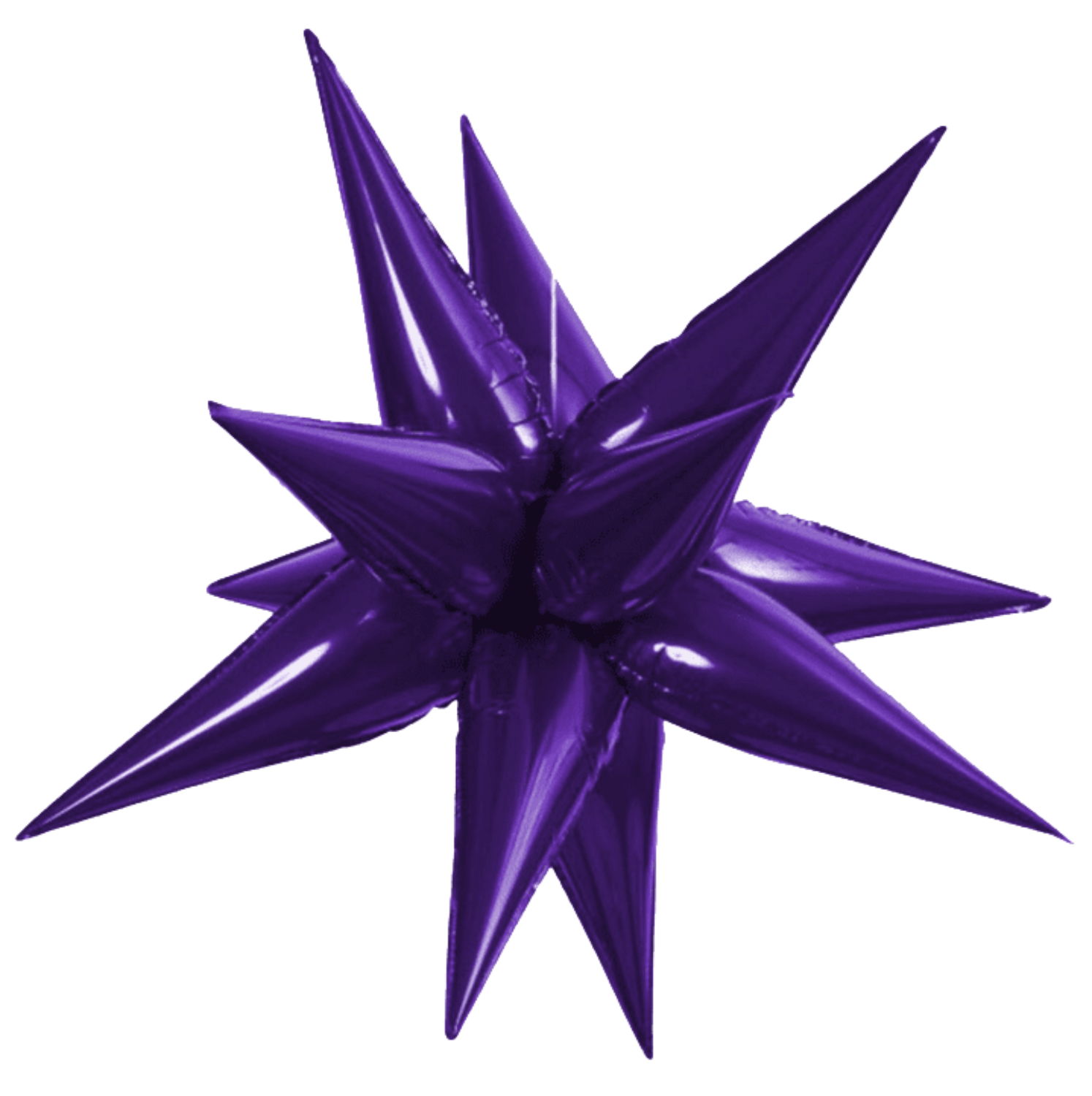 B4U 26 inch 12 point Purple Spikey Starburst Foil Balloon