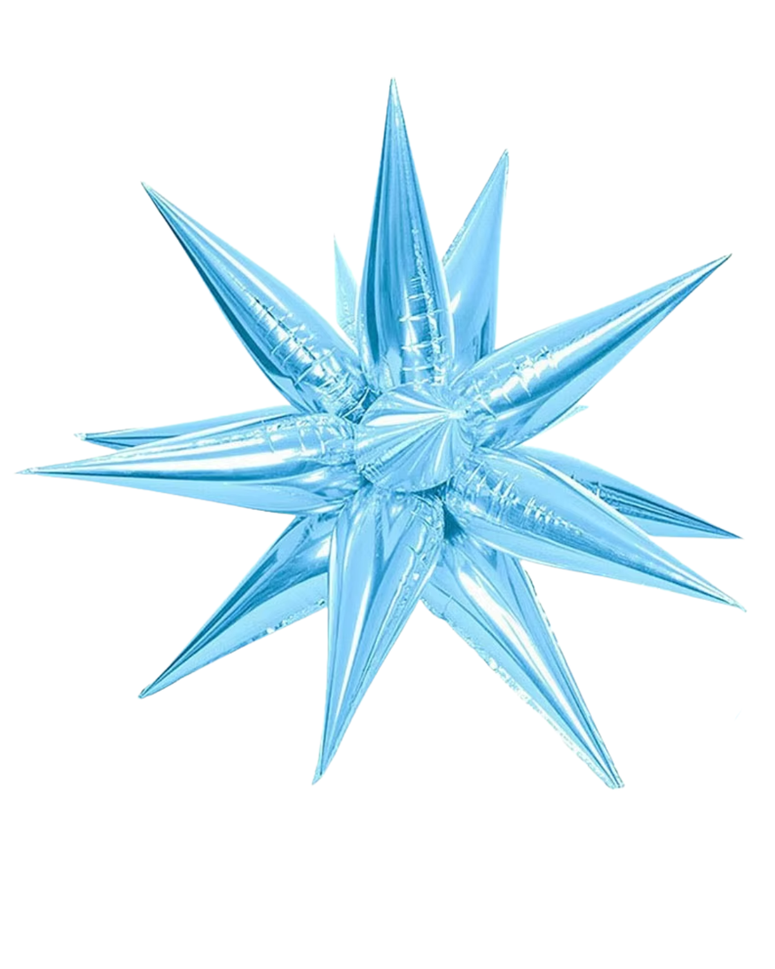 B4U 14 inch 12 point Baby Blue Spikey Starburst Mini Foil Balloon